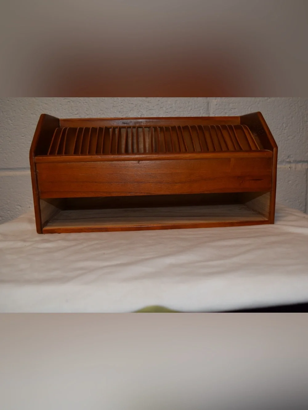 Wooden mail Organizer in Brown - Classic Home Storage
